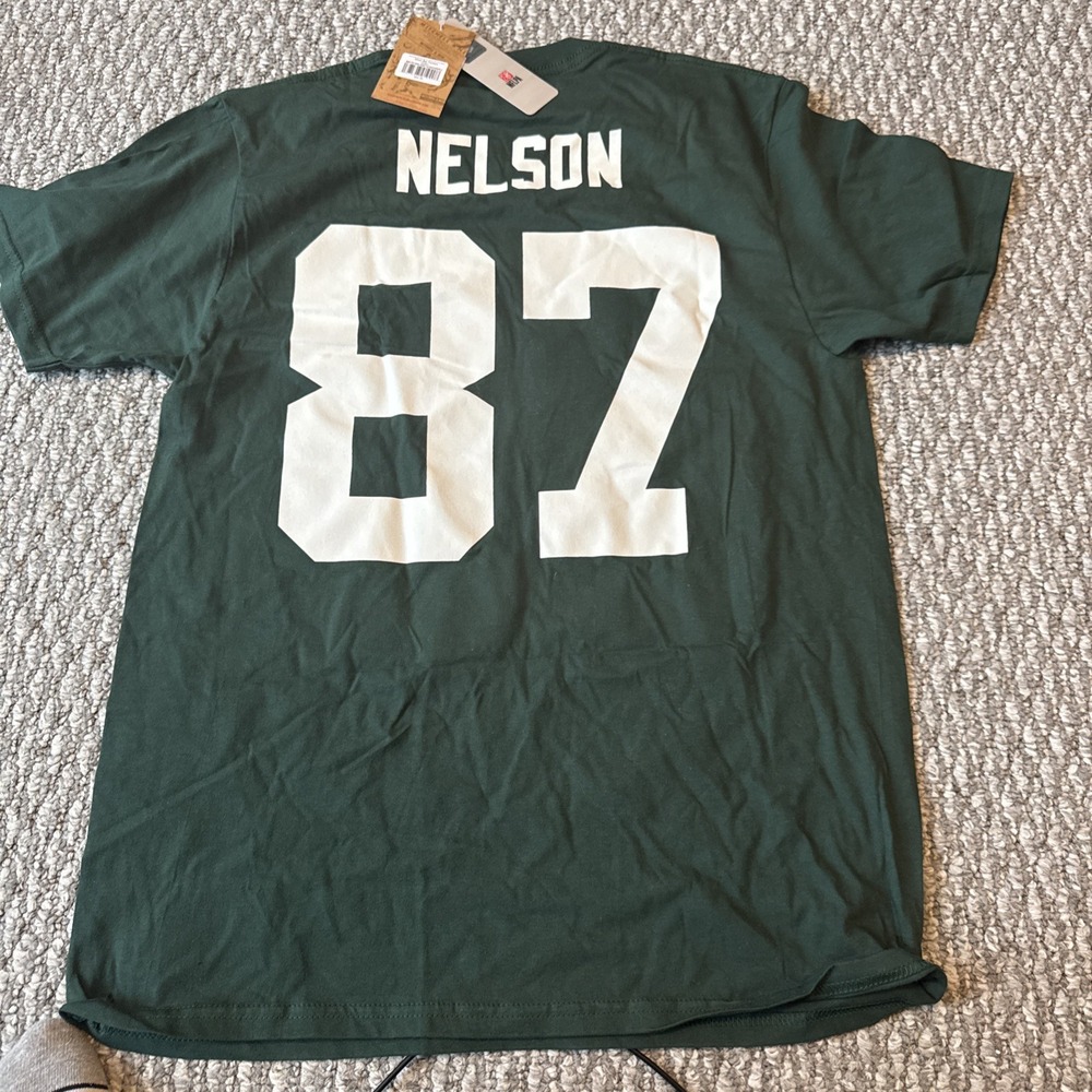 Mitchell & Ness Throwbacks Packers Jordy Nelson #87 Super Bowl XLV T Shirt Rare